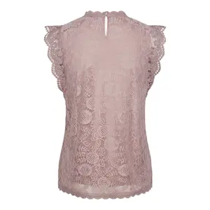 Camiseta de tirantes de encaje de manga larga mujer Pieces Olline image-3