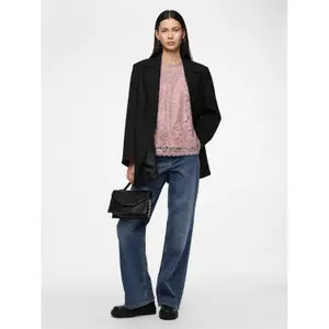 Camiseta de tirantes de encaje de manga larga mujer Pieces Olline image-1