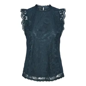 Camiseta de tirantes de encaje para mujer Pieces Olline image-0