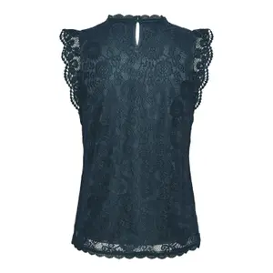 Camiseta de tirantes de encaje para mujer Pieces Olline image-3