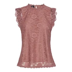 Camiseta de tirantes de encaje mujer Pieces Olline image-0