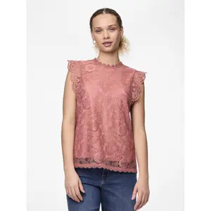 Camiseta de tirantes de encaje mujer Pieces Olline image-1