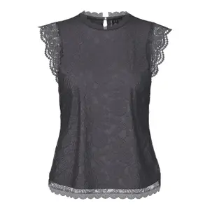 Camiseta de tirantes de encaje de manga larga para mujer Pieces Olline image-0