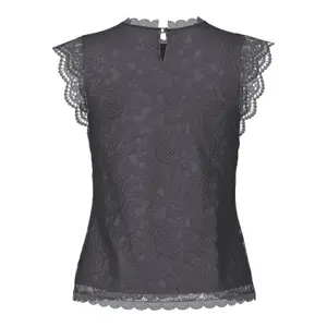 Camiseta de tirantes de encaje de manga larga para mujer Pieces Olline image-1