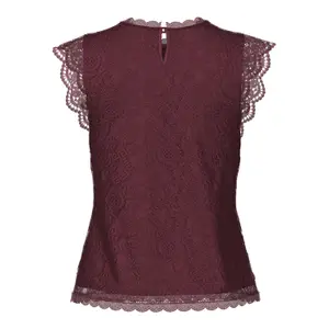 Camiseta de tirantes de encaje de manga larga para mujer Pieces Olline image-1
