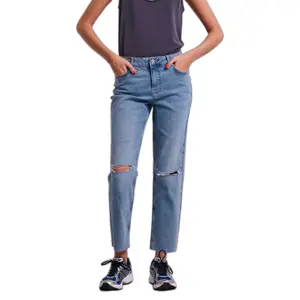 Jeans droit destroy femme Pieces Luna image-1