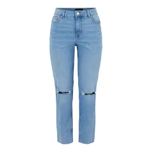 Jeans droit destroy femme Pieces Luna image-0
