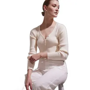 Pullover à col V femme Pieces Vicca image-4