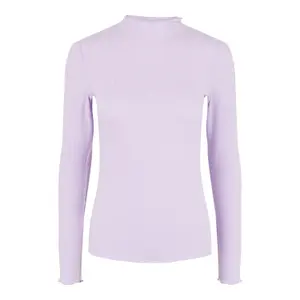 T-shirt manches longues femme Pieces Violette image-0