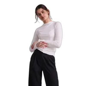 T-shirt manches longues femme Pieces Violette image-1