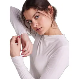 T-shirt manches longues femme Pieces Violette image-4
