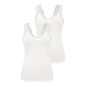 Lot de 2 débardeurs en dentelle femme Pieces Barbera image-0