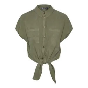 Camisa de lino de mujer Pieces Vinsty Noos BC image-0
