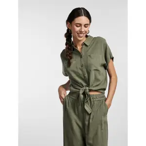Camisa de lino de mujer Pieces Vinsty Noos BC image-1