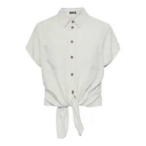 Camisa de lino de mujer Pieces Vinsty Noos BC image-0