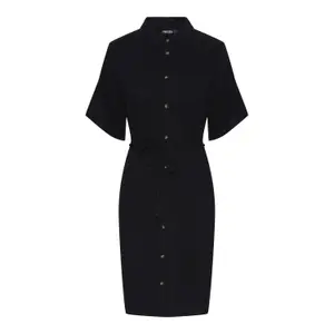 Vestido camisero de lino Pieces Vinsty Noos BC image-0