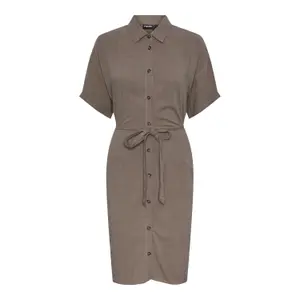 Vestido camisero de lino Pieces Vinsty Noos BC image-0