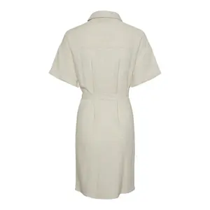Vestido camisero de lino Pieces Vinsty Noos BC image-1