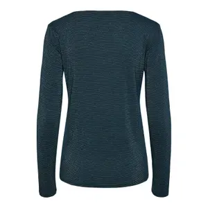 T-shirt de manga comprida às riscas para mulher Pieces Billo Lurex image-1