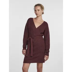 Vestido envolvente de punto para mujer Pieces Ellen image-1
