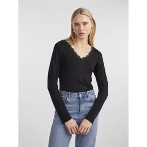 Camiseta de manga larga para mujer Pieces Barbera image-1