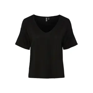 Camiseta oversize de rayas mujer Pieces Billo Lurex image-0