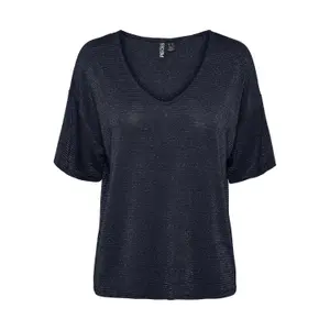 Women's oversized striped T-shirt Pieces Billo Lurex image-0