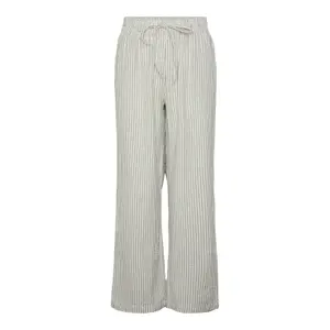 Pantalones de rayas sueltos de mujer Pieces Sally HW image-0