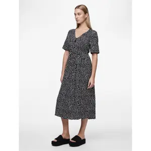 Robe midi à cordon femme Pieces Tala Noos BC image-3