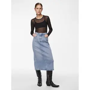 Jupe en jean femme Pieces Bella image-2