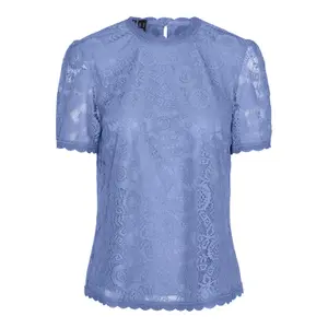 T-shirt de renda para mulher Pieces Olline image-0