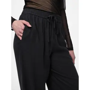 Pantaloni dritti a vita alta donna Pieces Pia image-5