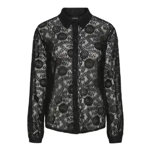 Langarmshirt aus Spitze, Damen Pieces Olline image-0
