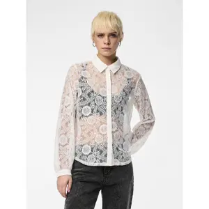 Langarmshirt aus Spitze, Damen Pieces Olline image-1