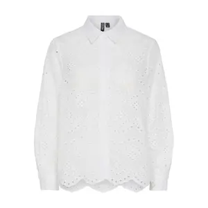Chemise manches longus en dentelle femme Pieces Vilde image-0