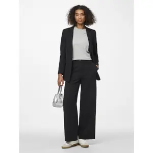 Pantaloni larghi a vita alta donna Pieces Kamil image-3