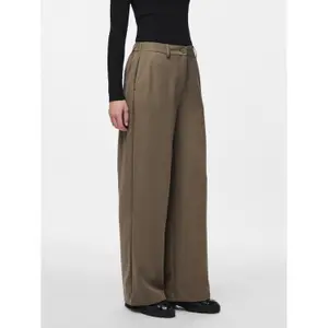 Pantaloni larghi a vita alta donna Pieces Kamil image-3