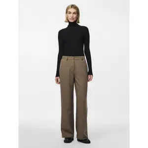 Pantaloni larghi a vita alta donna Pieces Kamil image-1