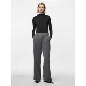 Pantaloni larghi a vita alta donna Pieces Kamil image-2