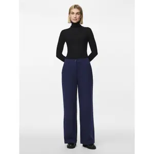 Pantaloni larghi a vita alta donna Pieces Kamil image-2