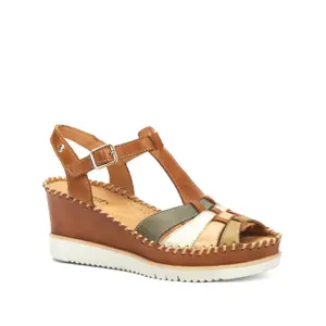 Sandalias de cuña de cuero para mujer Pikolinos Aguadulce image-1