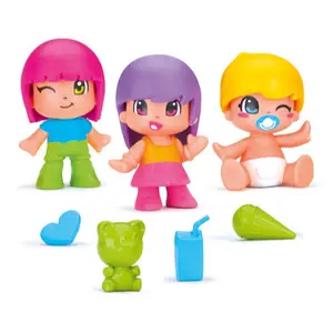 Set of 3 figures with accessories - 2 models Pinypon image-1