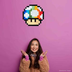 Dekorationsset Pixel Corner Rainbow - Pixel Art image-1