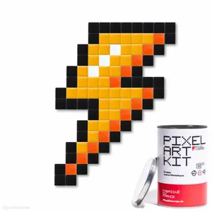 Kunstdekorationsset Pixel Corner Lightning Bolt