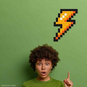 Dekorationsset Pixel Corner Lightning Bolt - Pixel Art image-1