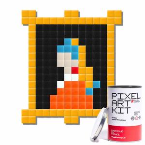 kb2109lot-pak075-s-mosaic-kit-pixel-corner-fille-perle-yellow-black-orange-19x17-cm