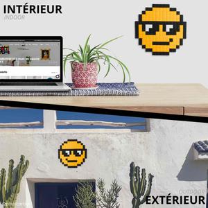 Emoji-Gläser Kunst-Dekorationsset Pixel Corner image-2