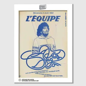 Weergave Plakat L'Equipe - Maradona 2 image-1