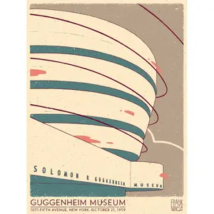 Poster limited edition silkscreen Plakat Guggenheim Museum