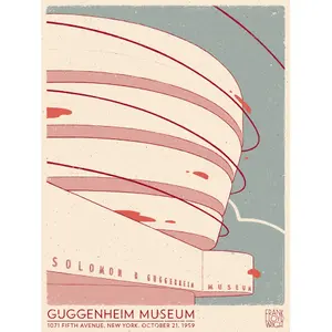 Poster limited edition silkscreen Plakat Guggenheim Museum